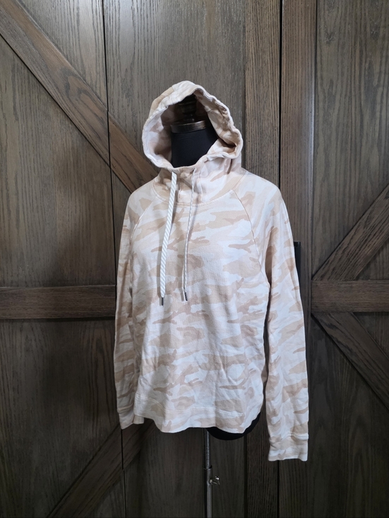 Vuori Tops - Vuori Light Beige Camo Hooded Pullover